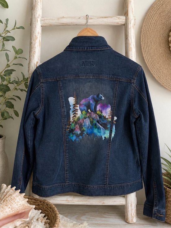 Old Navy Jackets & Blazers - Bear UpCycled Denim Jacket | Old Navy | Large | Bird & Blossom